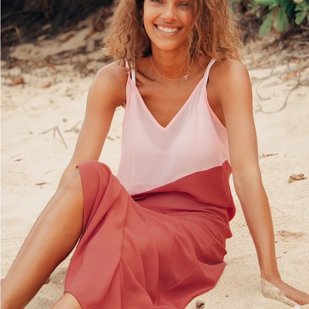 Lulu's Blush Pink Maxi Dress